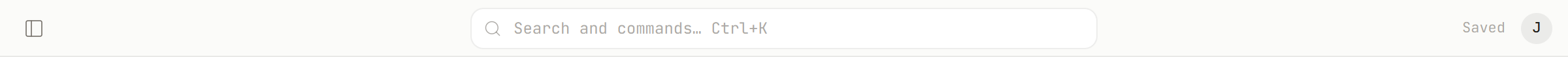 The Saved pill in the document header